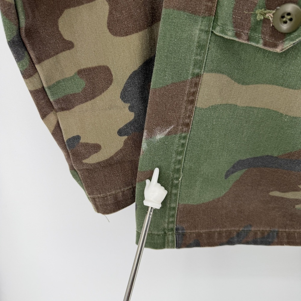Military BDU Field Jacket Mens XL Regular Green Woodland Camo Utility Cargo Army - Picture 6 of 13